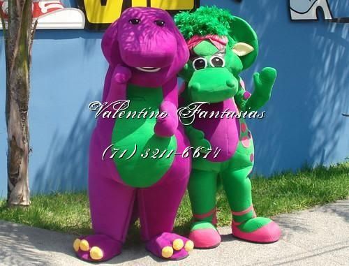 Fantasia Barney e Baby pop cada personagem